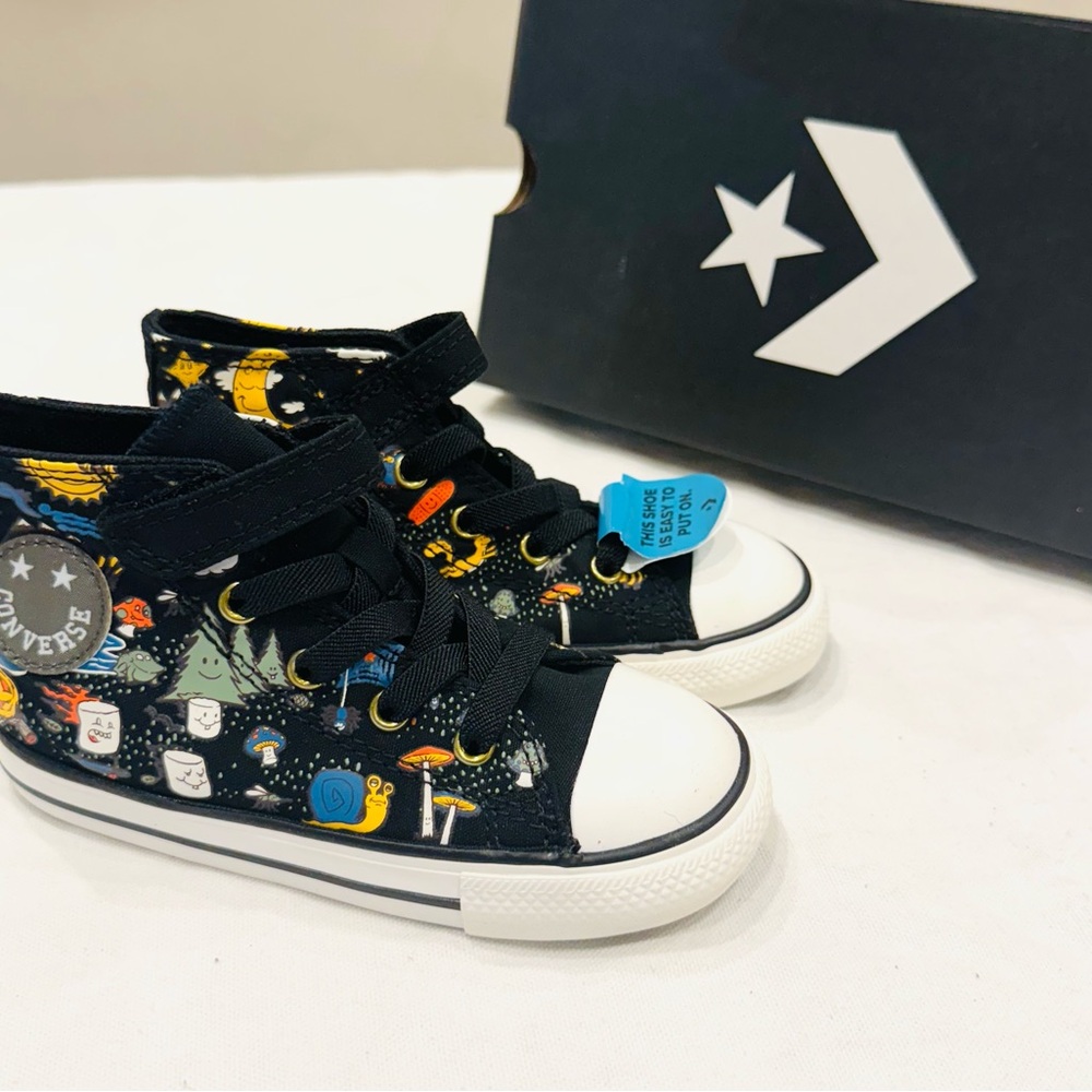 CONVERSE 767531F CHUCK TAYLOR ALL STAR BLACK / BOLDMANDARIN INFANTS SHOES
